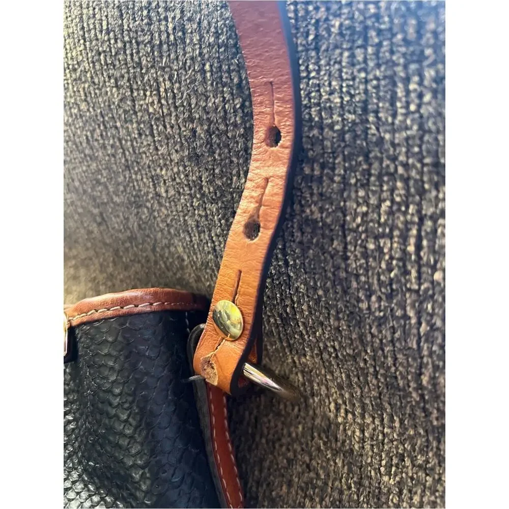 Dooney & Bourke Black and Brown Snakeskin Leather Bag